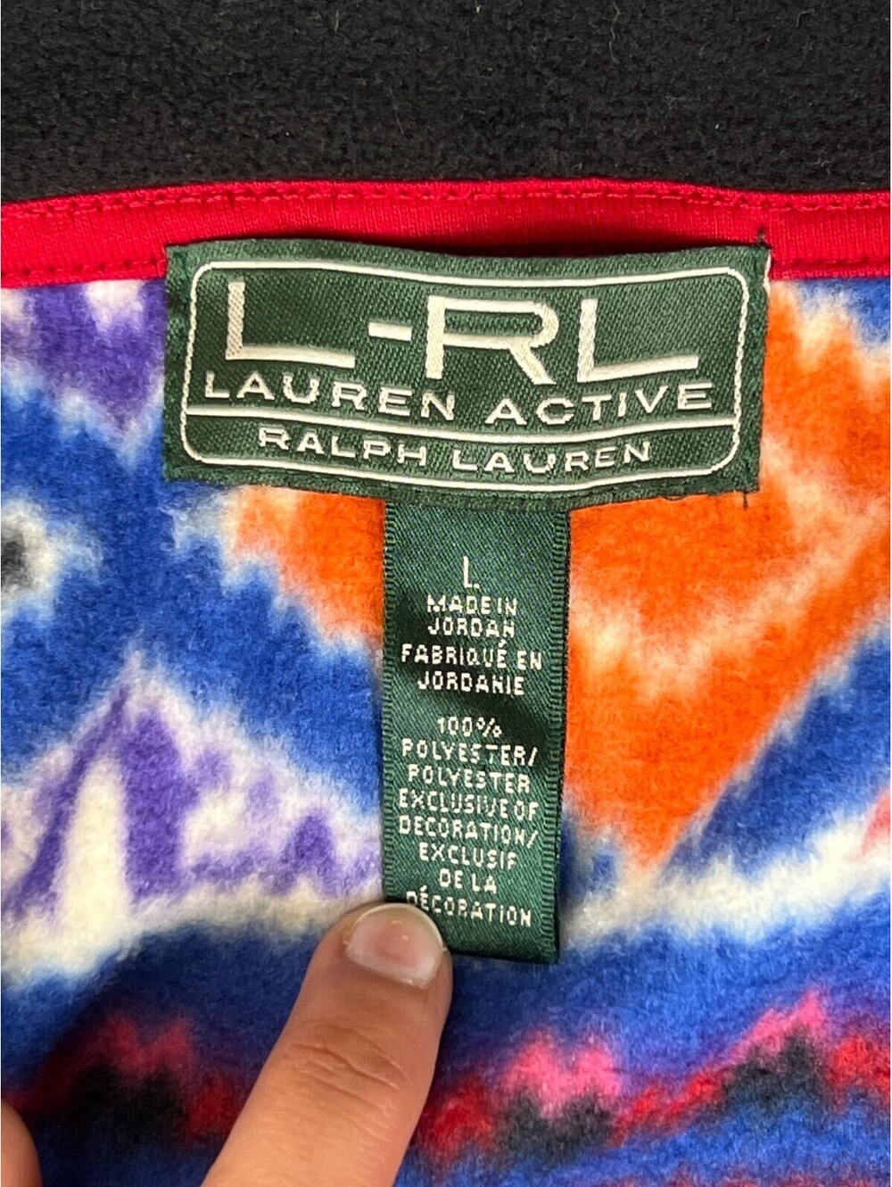 Vintage Lauren Active Ralph Lauren Women L Aztec Fleece Jacket - Picture 3 of 10
